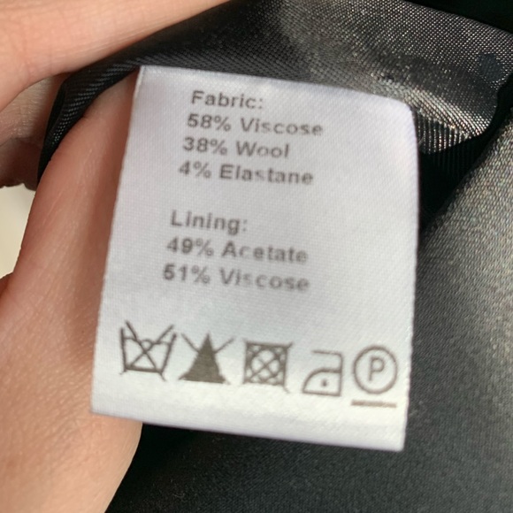 Reiss DESIGNER Black Blazer Wool Blend Long Sleeve Jacket 2 - Picture 12 of 13